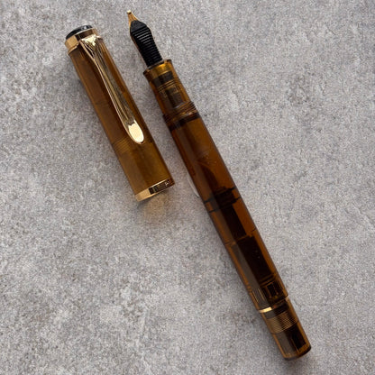 Pelikan M200 Cognac, Italic Gold Plated Nib