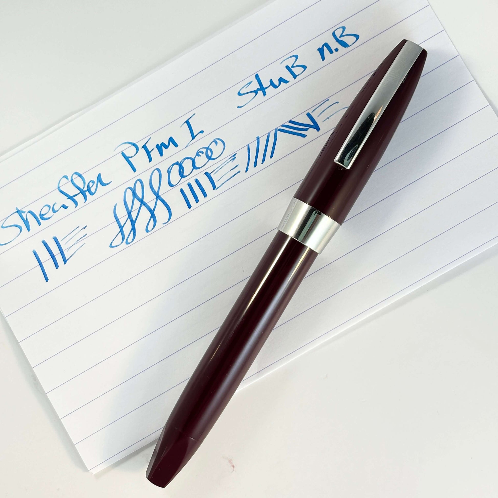 Fully Restored Sheaffer PFMI, Broad Stub Nib, Burgundy  Ozark Pen Shop   