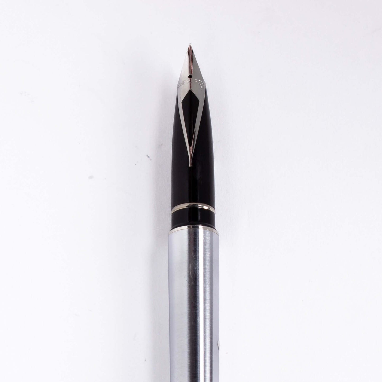 Sheaffer Targa Fountain Pen, Brushed Chrome, Steel Nib  Ozark Pen Shop   