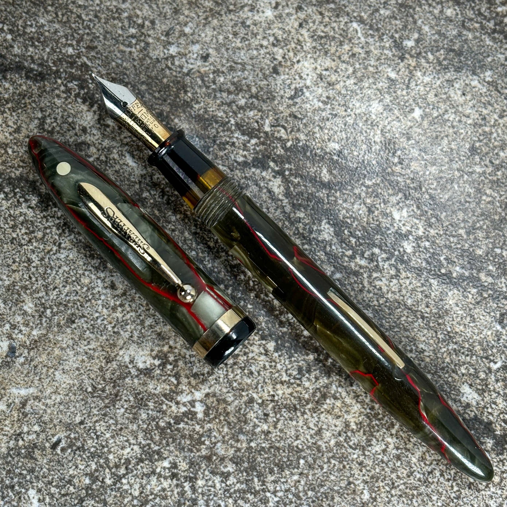 Sheaffer Lifetime Balance Fountain Pen. Restored lever-fill, Two-tone Lifetime Fine Nib  Ozark Pen Shop   