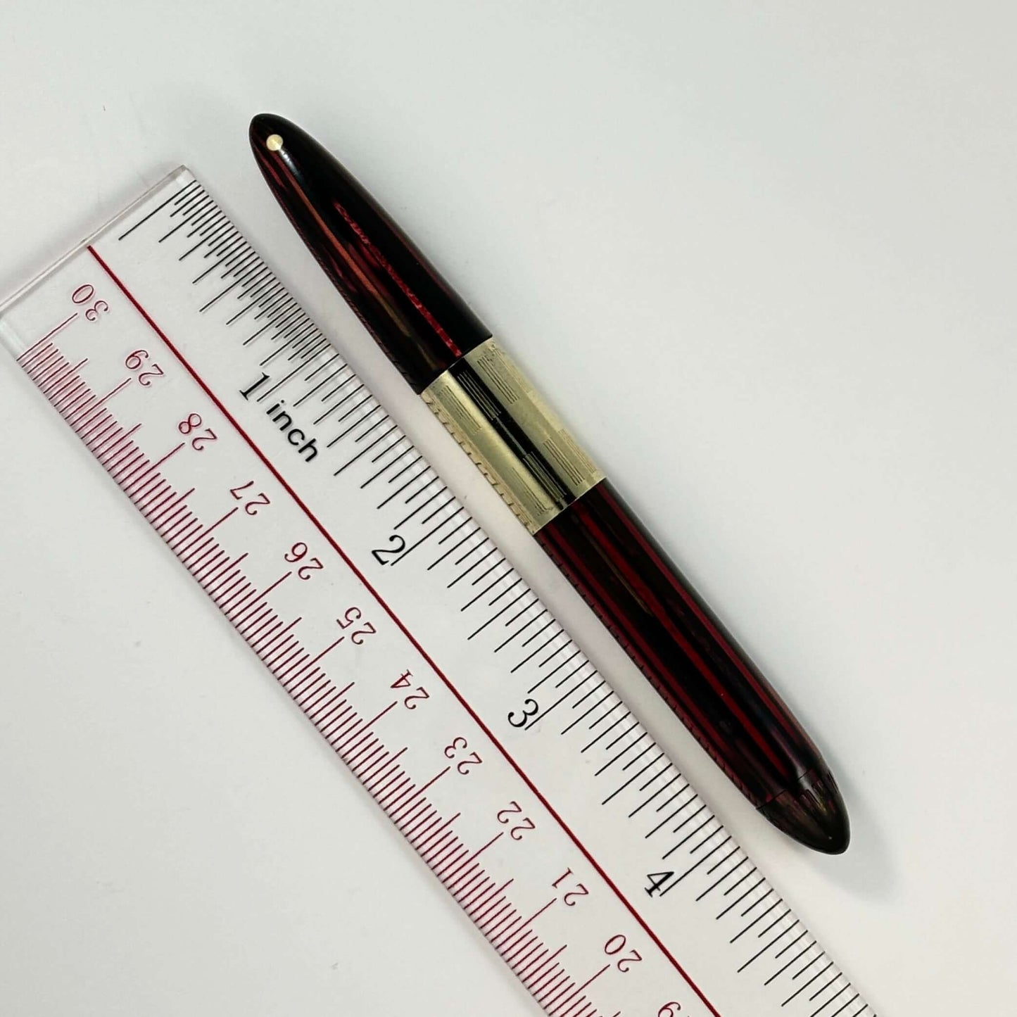 Sheaffer Triumph Tuckaway or "Tucky" Carmine Red with Gold-filled Trim, Medium nib  Ozark Pen Shop   