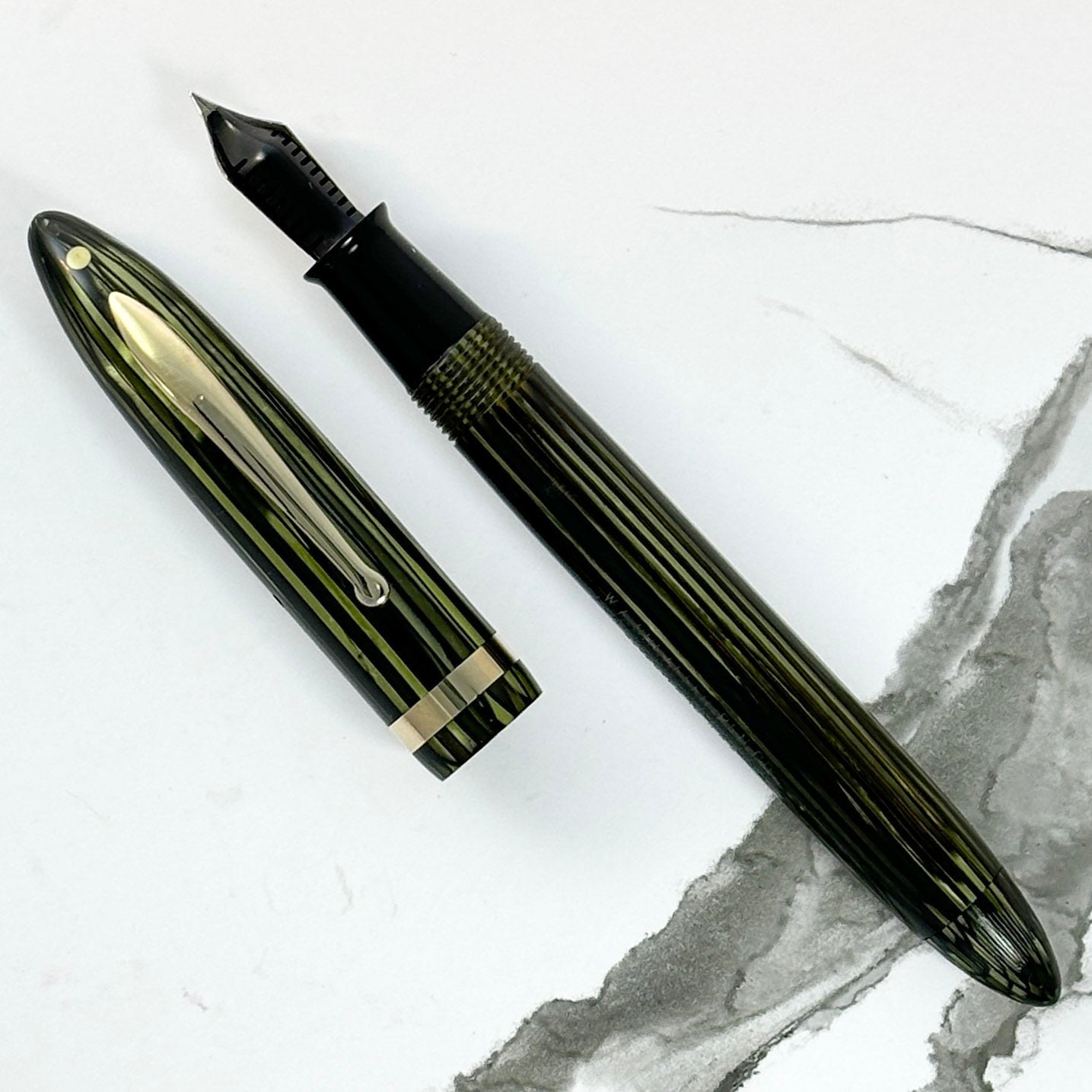 c1930s Sheaffer Balance Vac-fil, Marine Green with Gold-Filled Trim