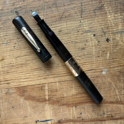 Waterman 12 POC Eyedropper, Black Hard Rubber