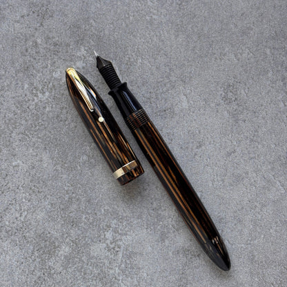 Sheaffer Balance, Military Clip, Golden Brown, 14K Lifetime Nib