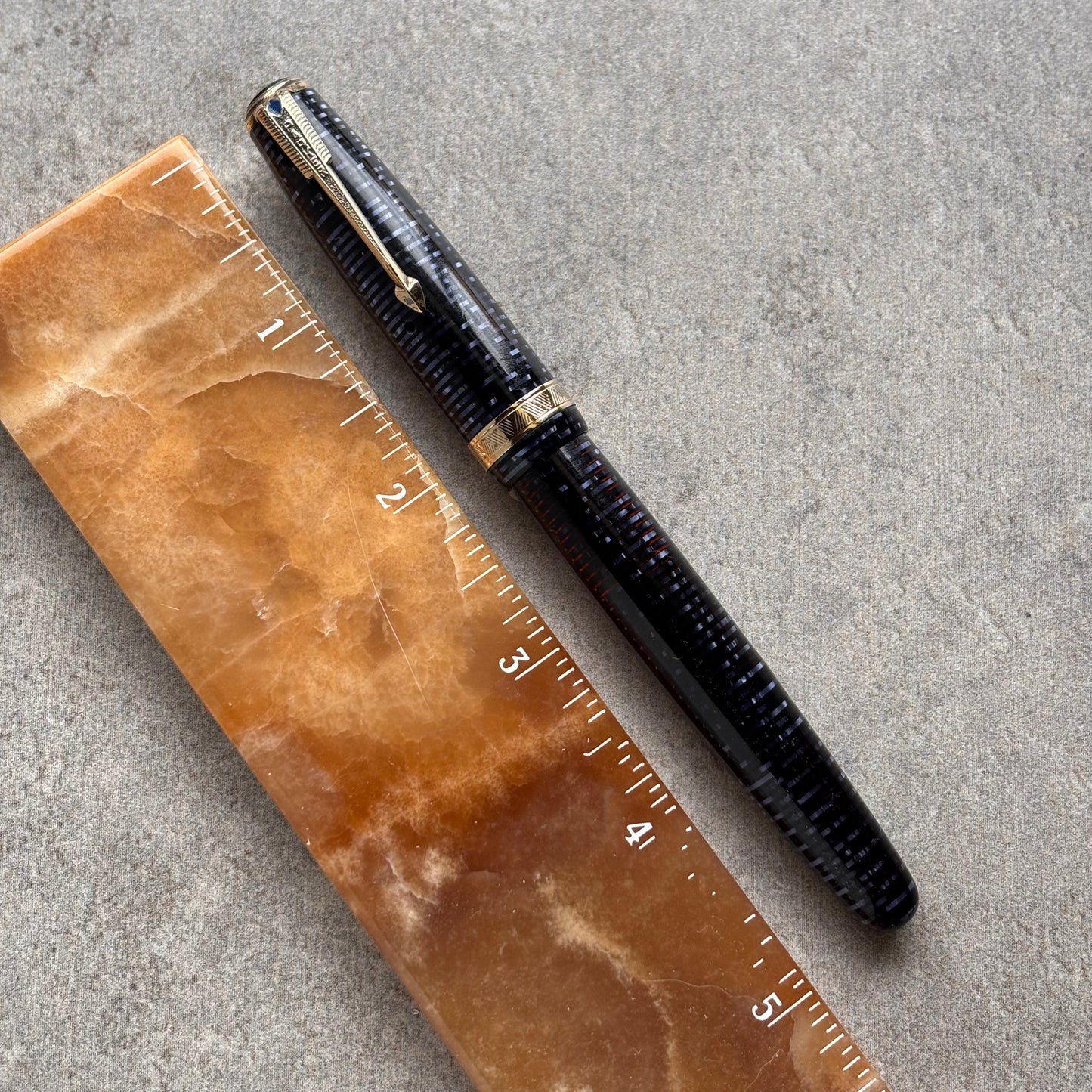 Parker Vacuumatic, Fine 14K Parker Nib, Azure Blue Pearl