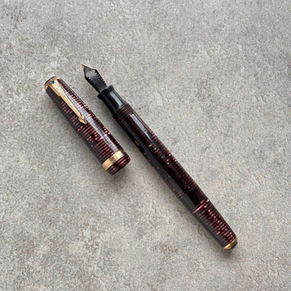 Parker Vacuumatic Debutante, Burgundy Pearl