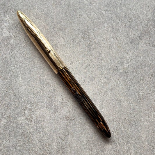 Golden Brown Sheaffer Crest Deluxe, Vac-Fil