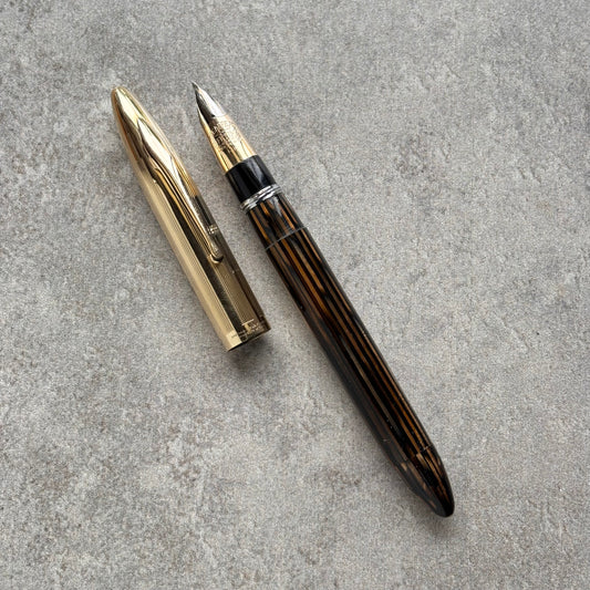 Golden Brown Sheaffer Crest Deluxe, Vac-Fil