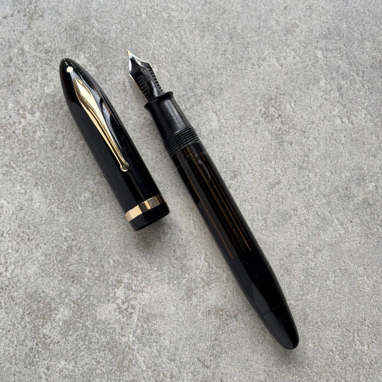 Oversized Sheaffer Balance Black Fountain Pen