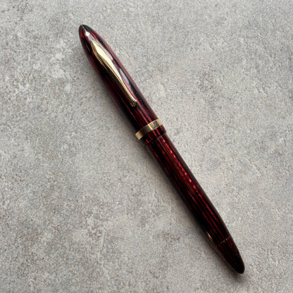 Sheaffer Balance, Full Length Standard Girth, Carmine Red, Restored Vac-fil