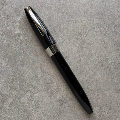 Sheaffer PFM I, Black with Chrome Trim, Fully Restored, PdAg Inlaid Nib