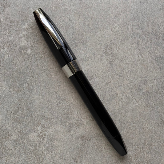 Sheaffer PFM I, Black with Chrome Trim, Fully Restored, PdAg Inlaid Nib