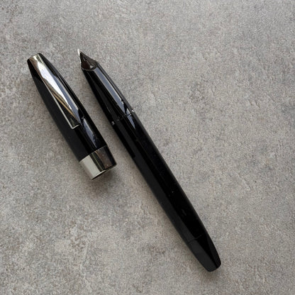 Sheaffer PFM I, Black with Chrome Trim, Fully Restored, PdAg Inlaid Nib
