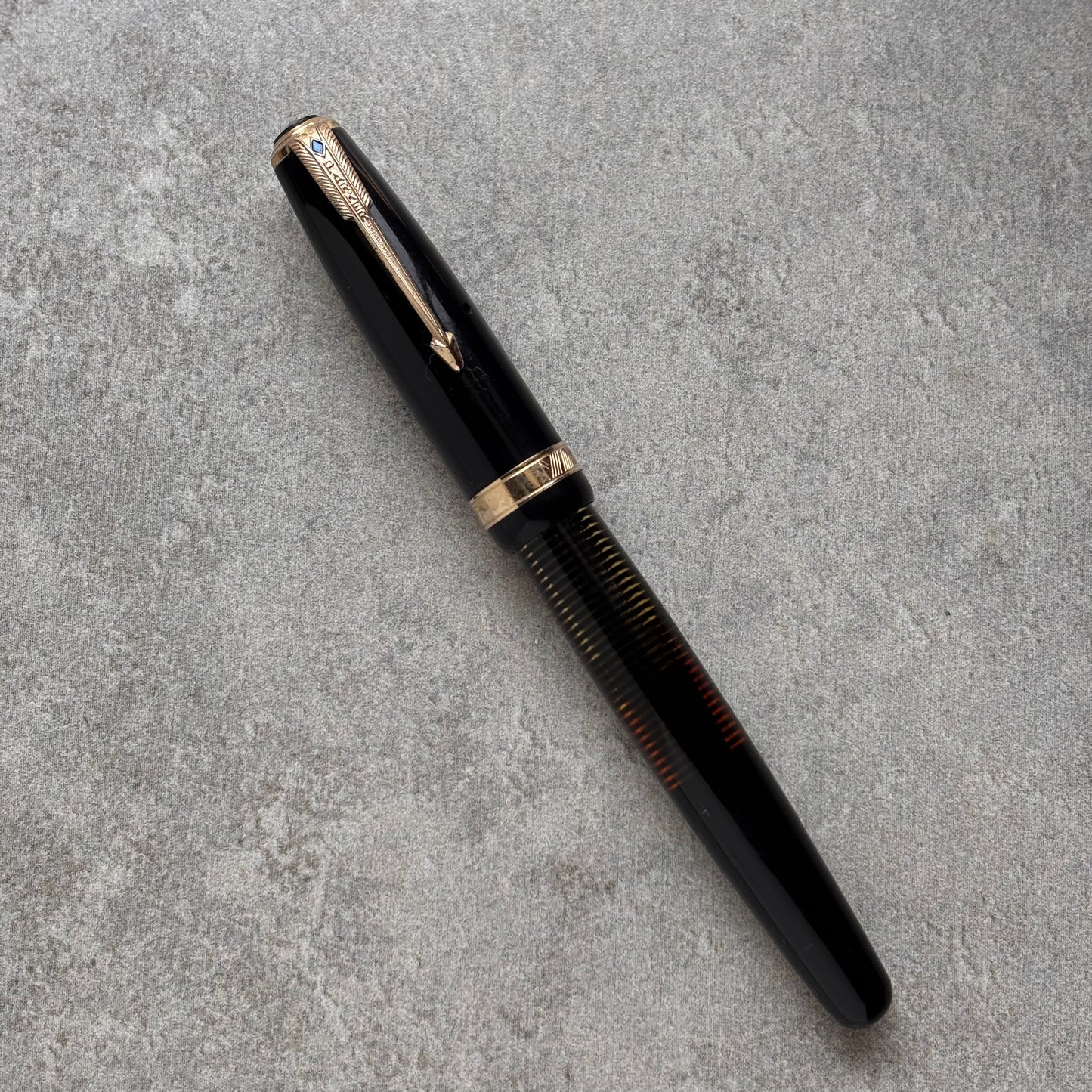 Parker Vacuumatic, Fine 14K Parker Nib, Black