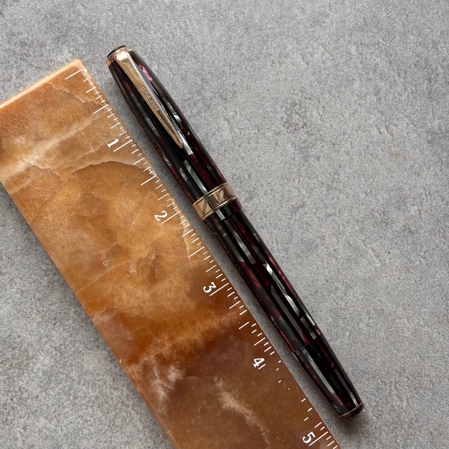 Parker Striped Duofold, Fine 14K nib