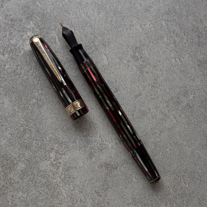 Parker Striped Duofold, Fine 14K nib