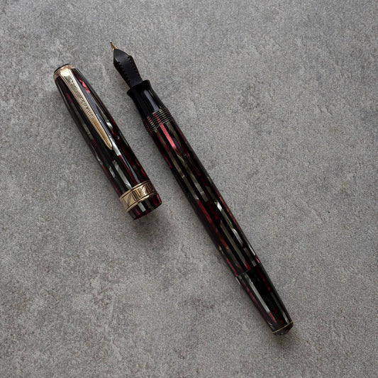 Parker Striped Duofold, Fine 14K nib