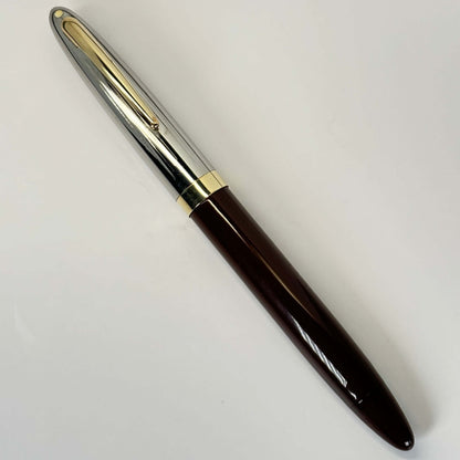 Sheaffer Touchdown; Burnt Umber Brown, Large Two-tone 14K nib.  Ozark Pen Shop   