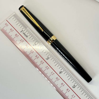 Pilot Fountain Pen, Black with Gold Plated Trim  Ozark Pen Shop   