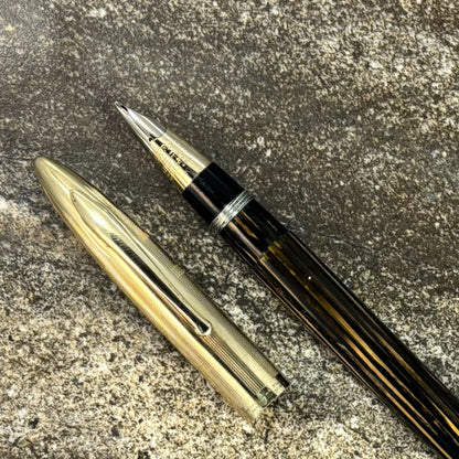 Golden Brown Sheaffer Crest with Triumph nib and Gold Filled Cap  Ozark Pen Shop   