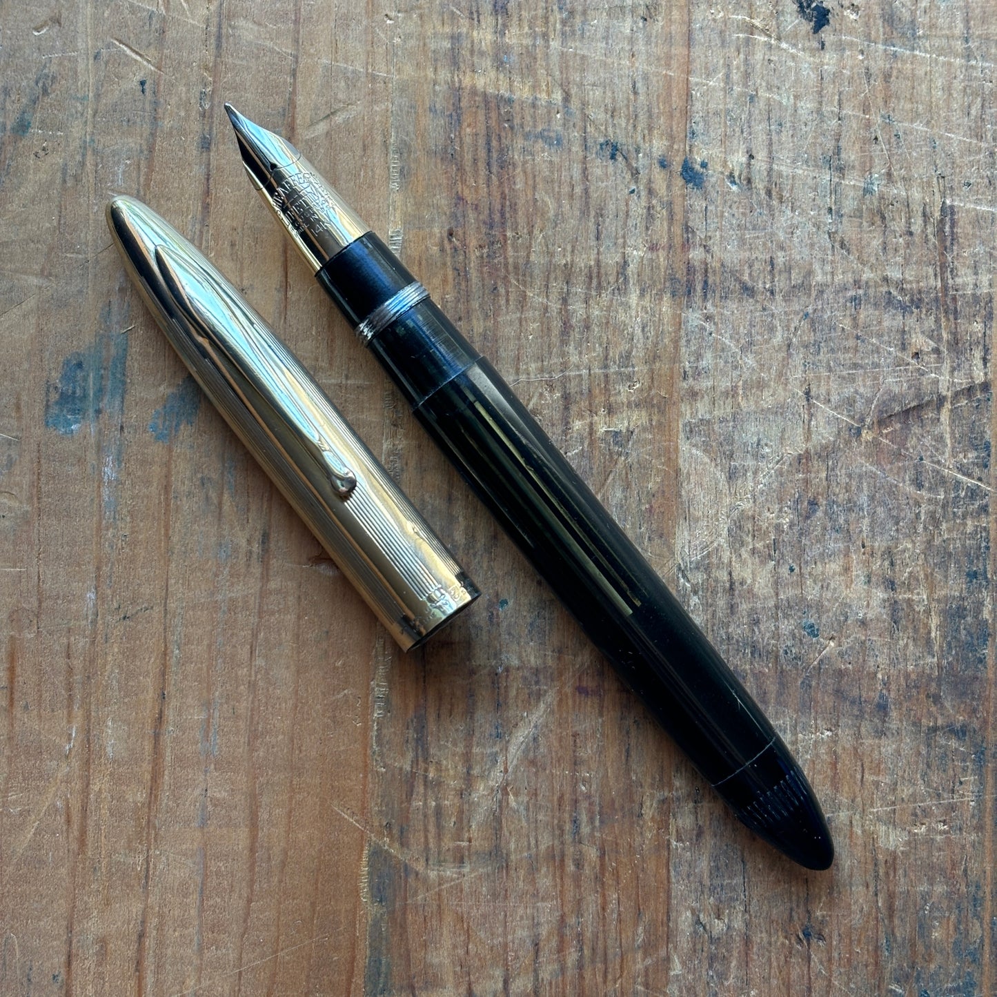 Sheaffer Crest Vacuum-fil, gold filled cap.