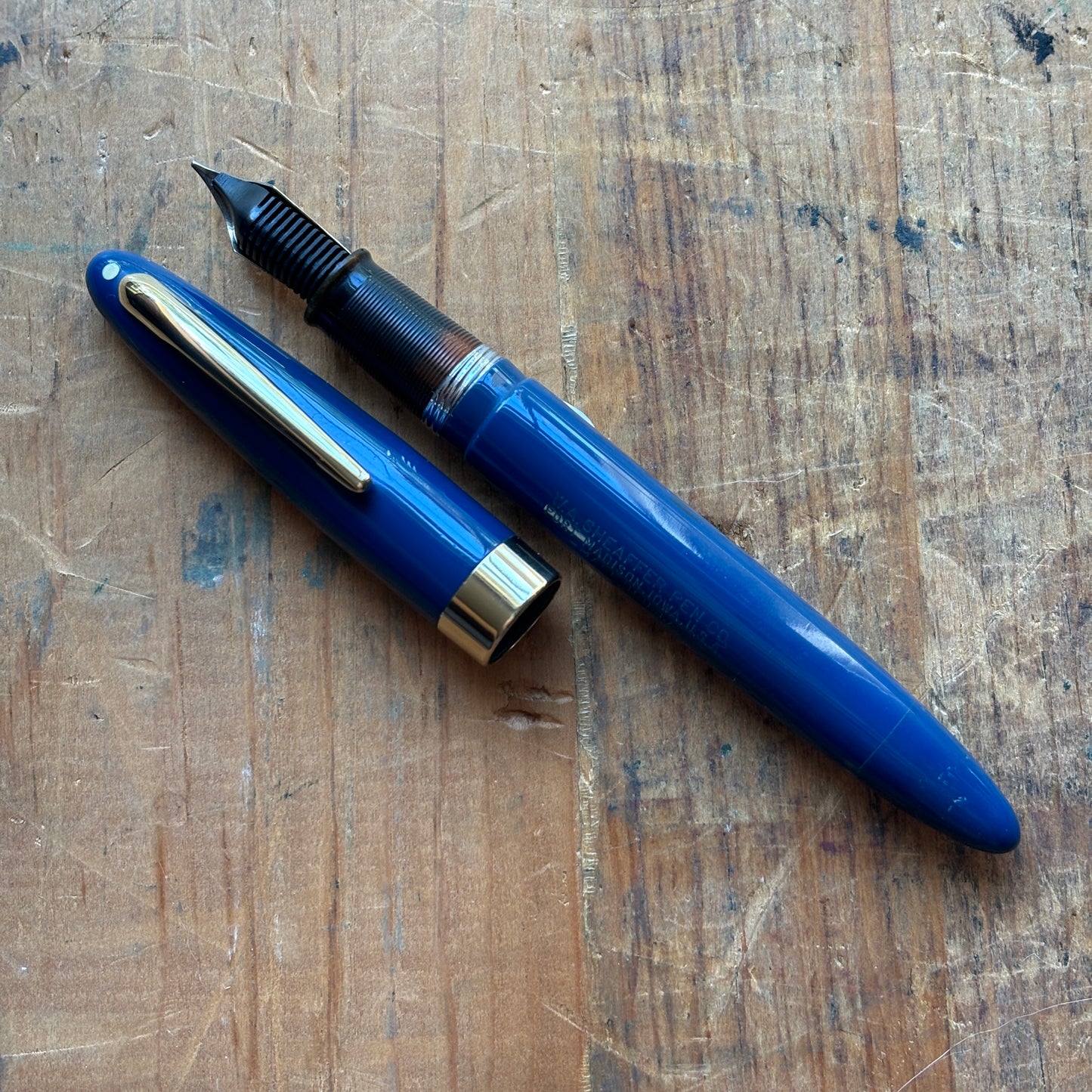 Sheaffer Statesman, Restored Vac-Fil in Persian Blue