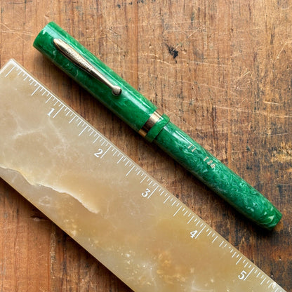 Sheaffer Flat Top JR; Vibrant Jade Green