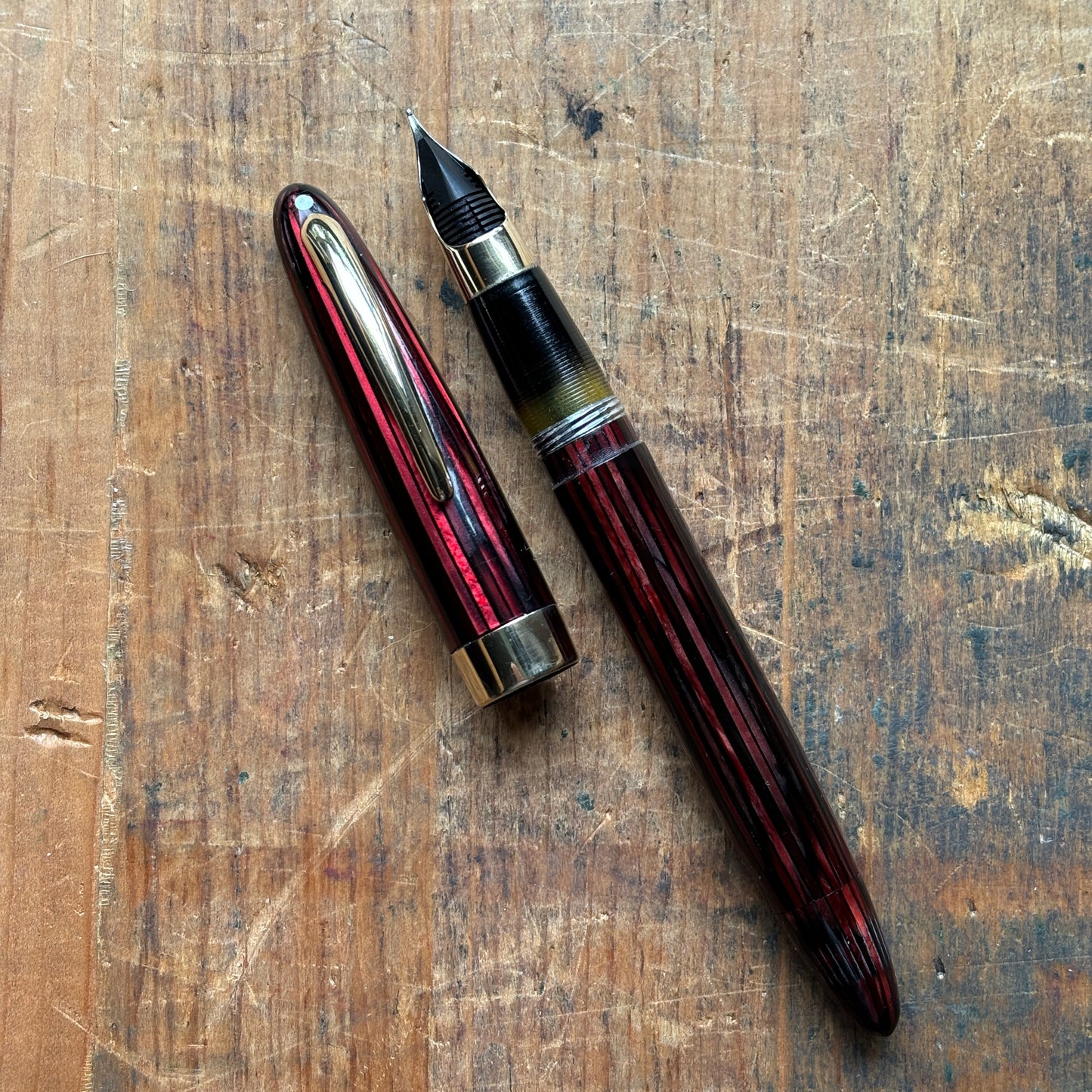 Sheaffer Triumph Vacuum-fil, Two-tone medium nib