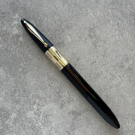 Sheaffer Triumph Vacuum-fil, Black, Extra-wide cap Band