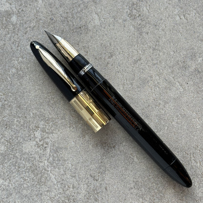 Sheaffer Triumph Vacuum-fil, Black, Extra-wide cap Band