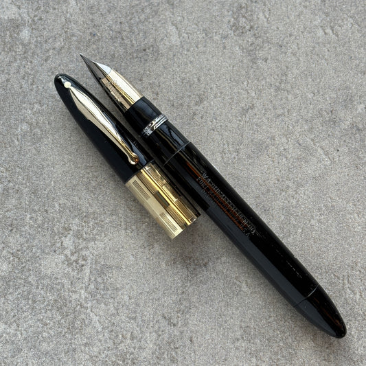 Sheaffer Triumph Vacuum-fil, Black, Extra-wide cap Band