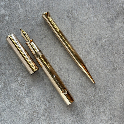 Sheaffer Flat Top, Ring Top Set, Smooth Gold-filled, Flexy nib