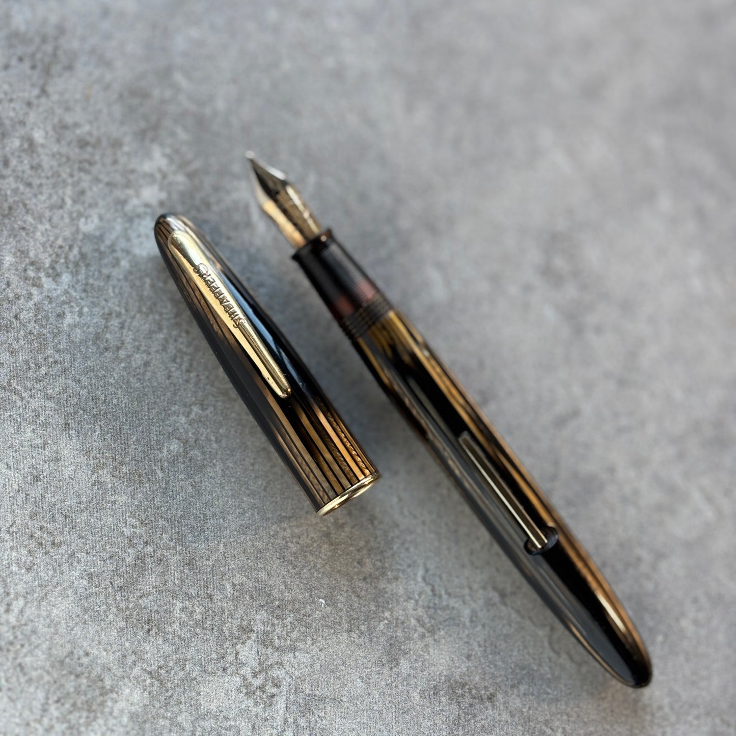 Sheaffer Admiral 2 Fountain Pen 600, Lever fil; Golden Brown