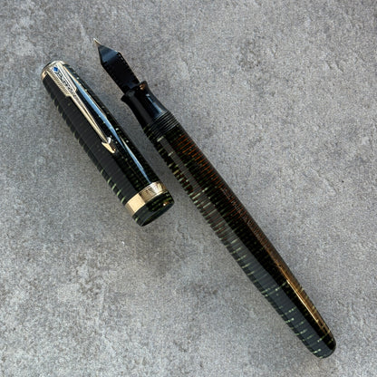 Parker Vacuumatic Major, Fine 14K Parker Nib, Emerald Green
