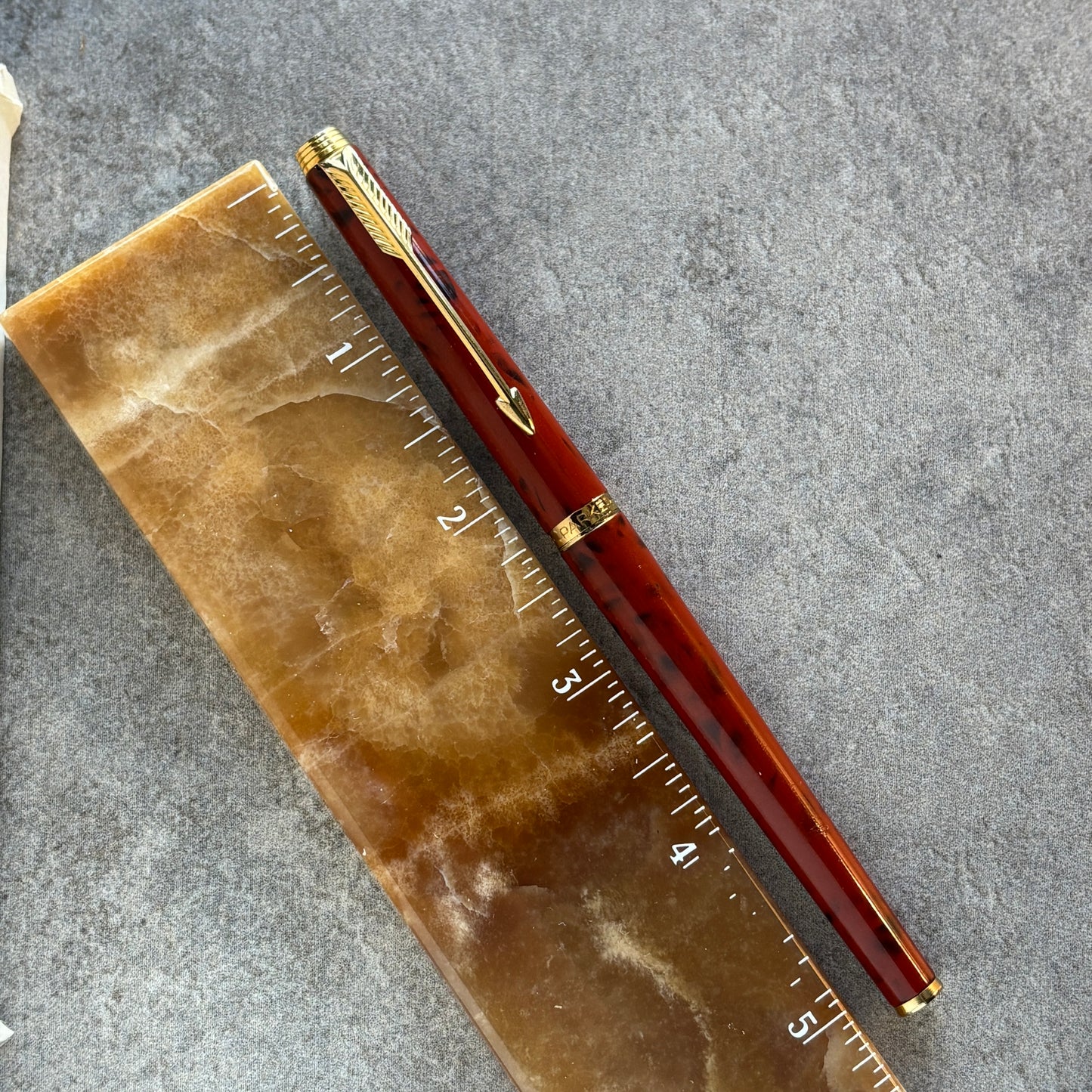 Parker 180 Fountain Pen, Jasper Red Quartz