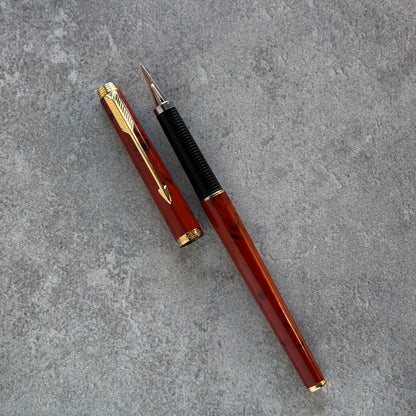 Parker 180 Fountain Pen, Jasper Red Quartz