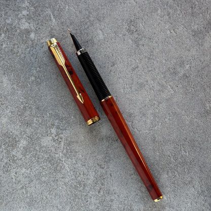 Parker 180 Fountain Pen, Jasper Red Quartz