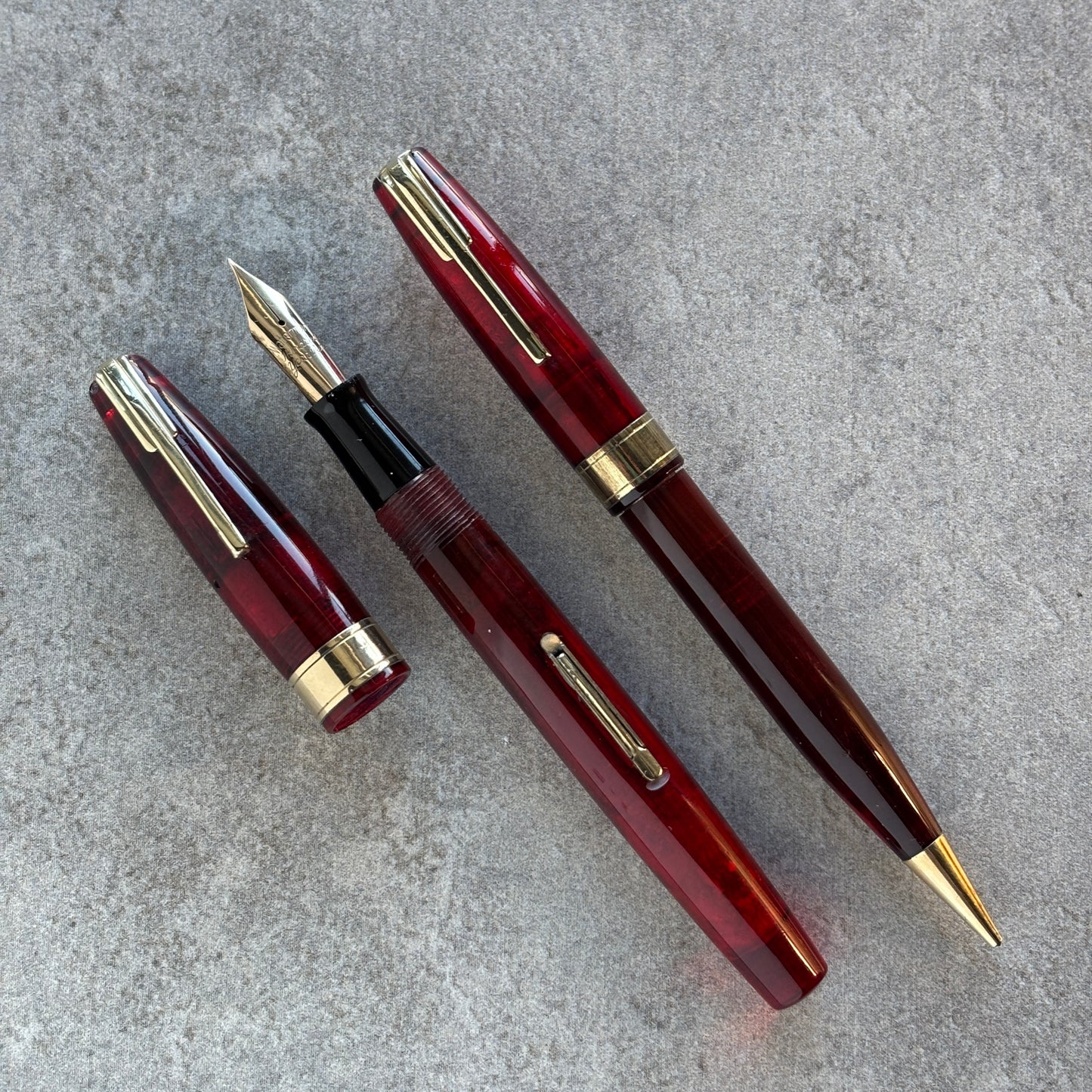 Waterman Hundred Year Pen Set, Lady Sized Lever Filler