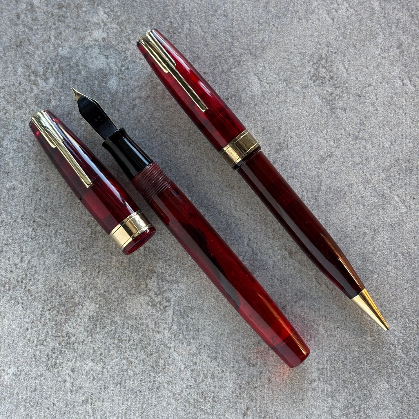 Waterman Hundred Year Pen Set, Lady Sized Lever Filler