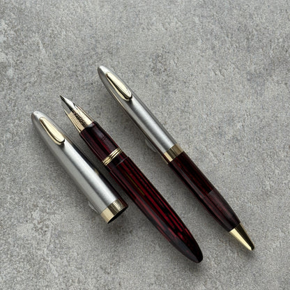 Sheaffer Tuckaway Sentinel Pen/Pencil Set, Carmine Red