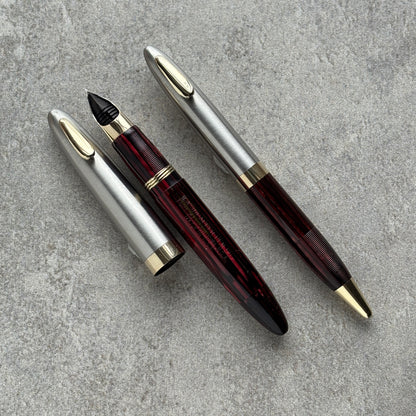 Sheaffer Tuckaway Sentinel Pen/Pencil Set, Carmine Red