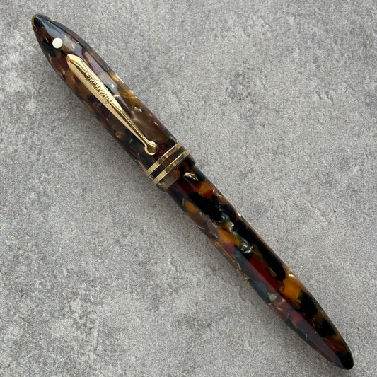 Amber Glow Sheaffer Balance II, Stub Nib
