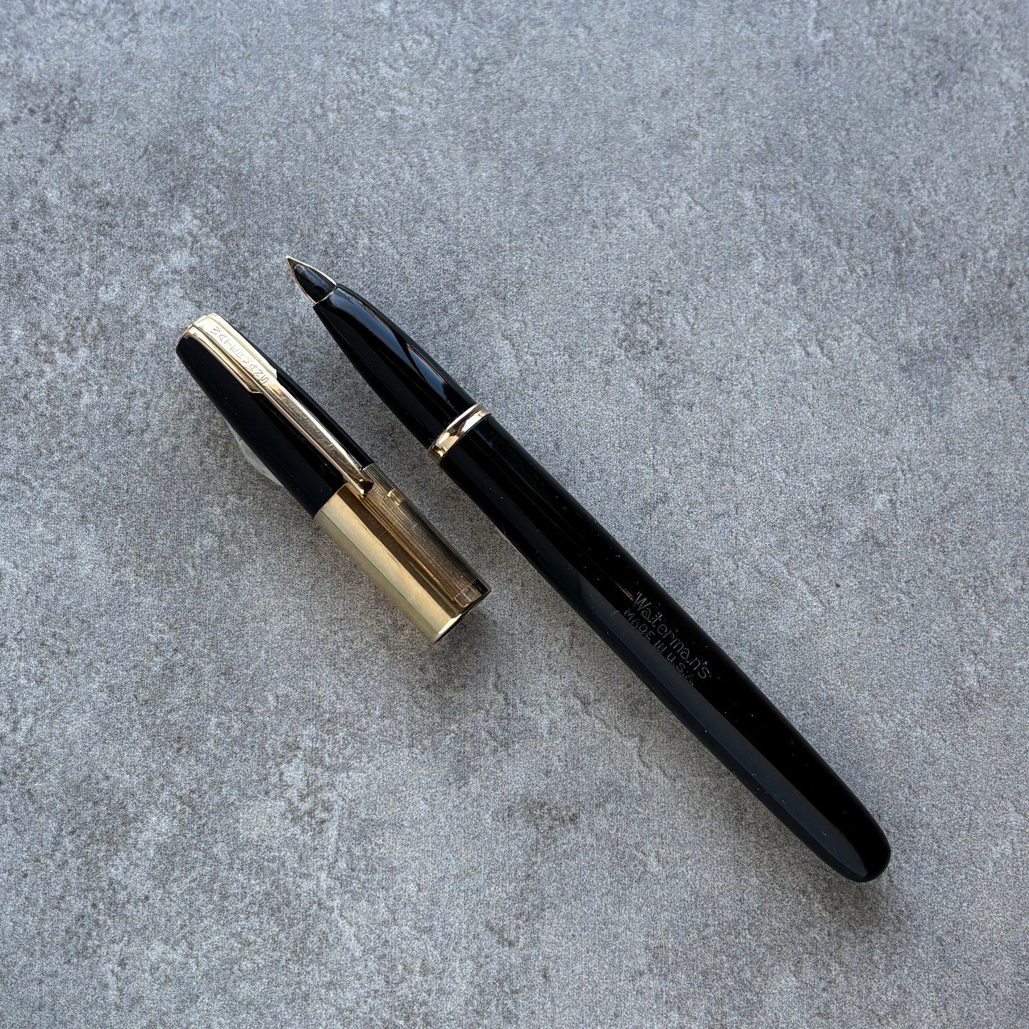 Waterman Taperite Citation, Black with Gold Trim