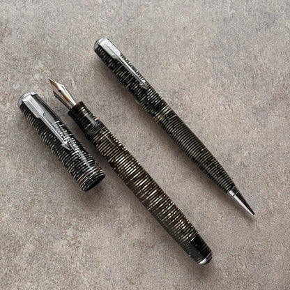 Parker Vacumatic Standard Set, Silver pearl, Fine Nib
