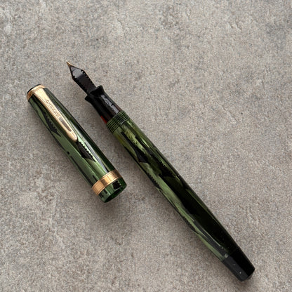 Parker Duofold "Toothbrush" Pattern Fountain Pen