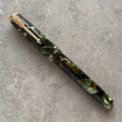 Parker Vacumatic Junior; Green Marble
