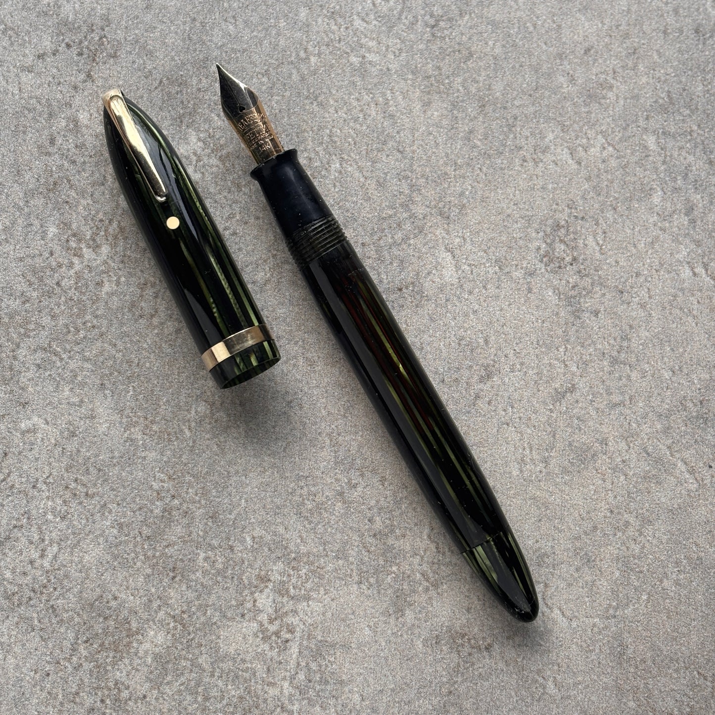 Sheaffer Balance, Military Clip, Marine Green Fountain Pen